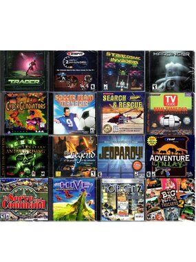 16 Games LOT #2 - PC CD-ROM Software CLEARANCE- NEW in Sealed Jewel Cases